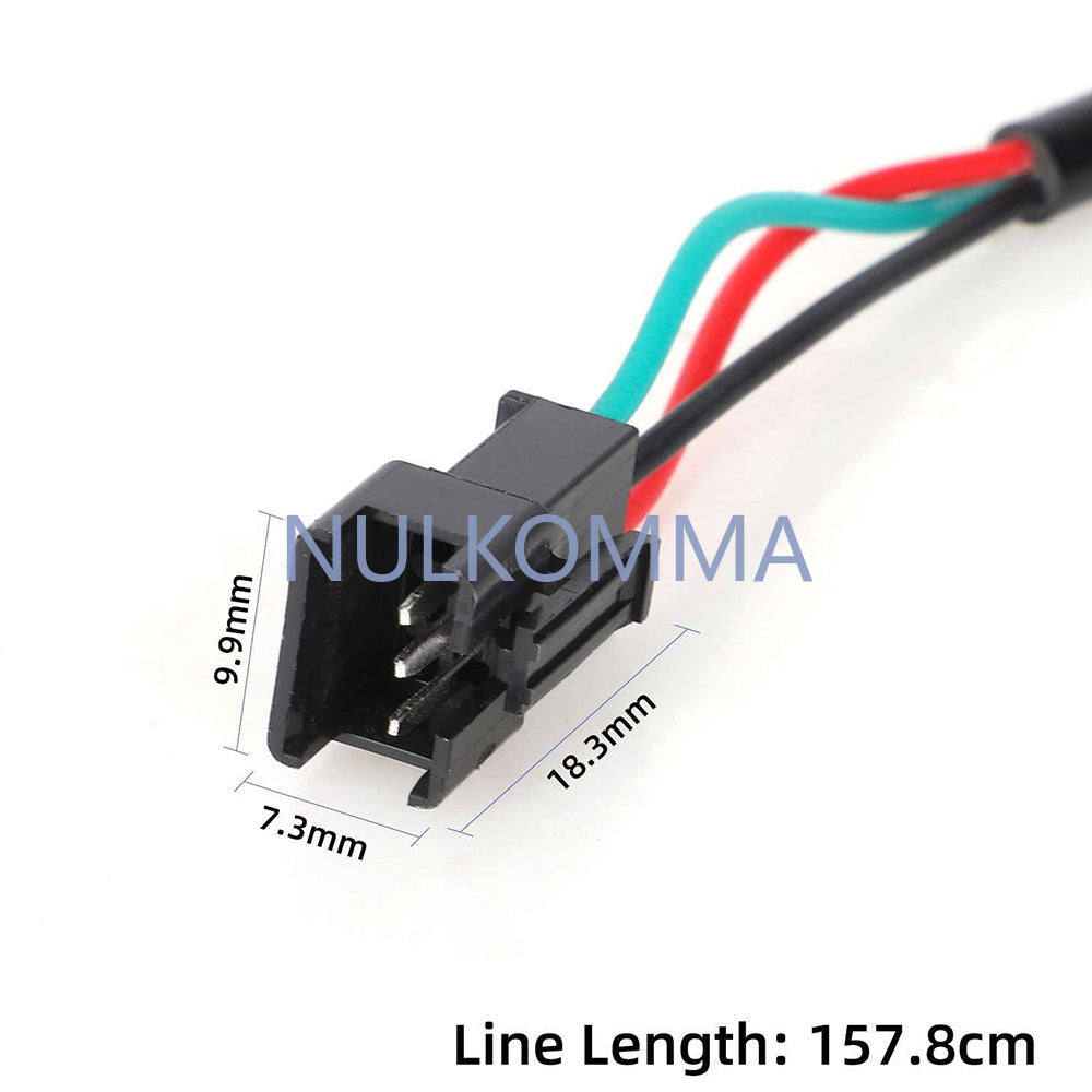 NULKOMMA E-bike LED Light Headlight lamp with Horn Front light 3Pin for Electric Bicycle Accessories 12V 24V 36V 48V 60V 72V