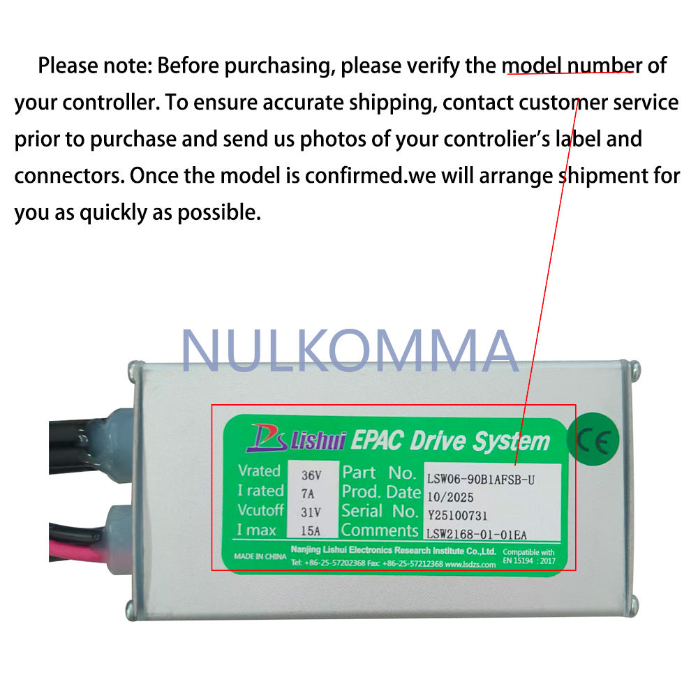 NULKOMMA Brushless Motor Controller LSW2168-01-01EA 36V 15A E-Bike Scooter Universal E-Bike Conversion Kit Bicycle Speed Controller