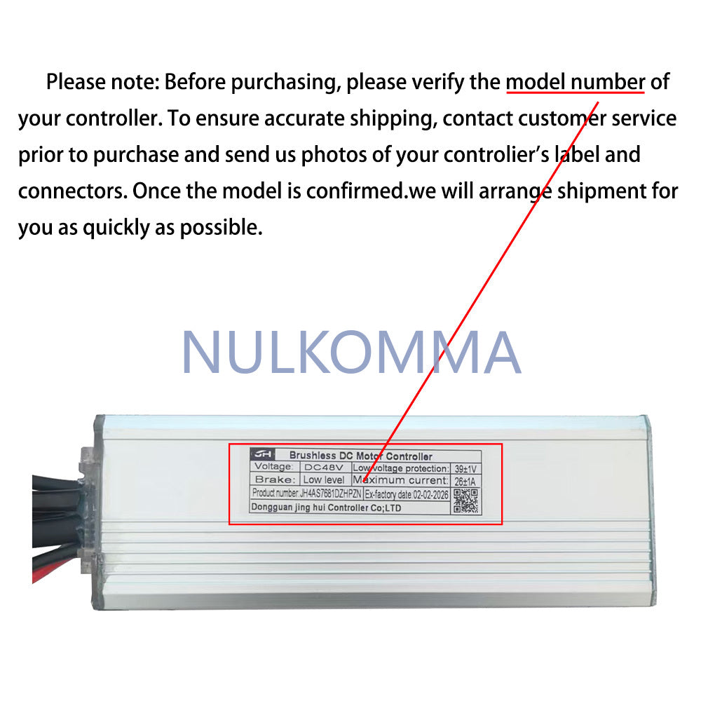 Ebike Brushless Motor Controller JH4AS7681DZHPZN 48V 26A for Electric Scooters Speed Parts MTB Accessories Speed Controller
