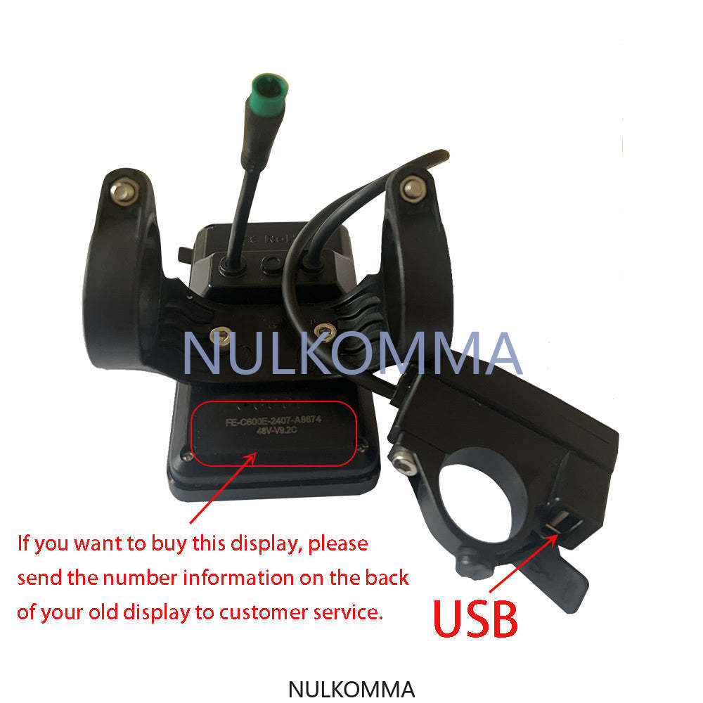 C600E EBike LCD Display 36V 48V E-Bike Accessories Electric Bike Scooter Speed Control Panel For 5S Motor Controller
