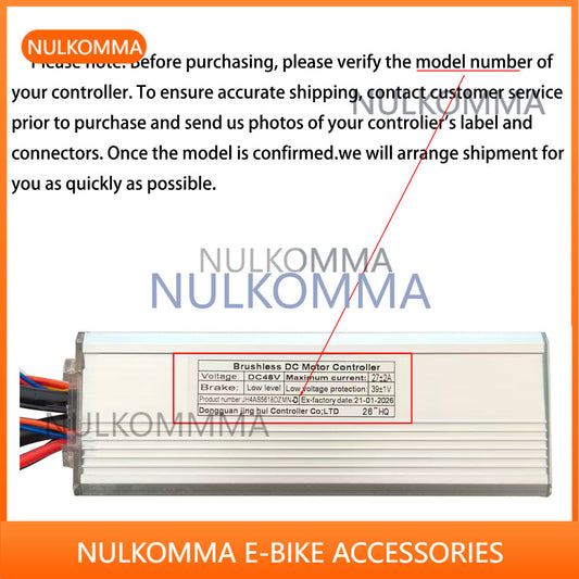NULKOMMA Customized Ebike Motor Brushless Controller JH4AS5618DZMN-D Speed Controller For Electric Bicycle Scooters Fat Tire Bikes