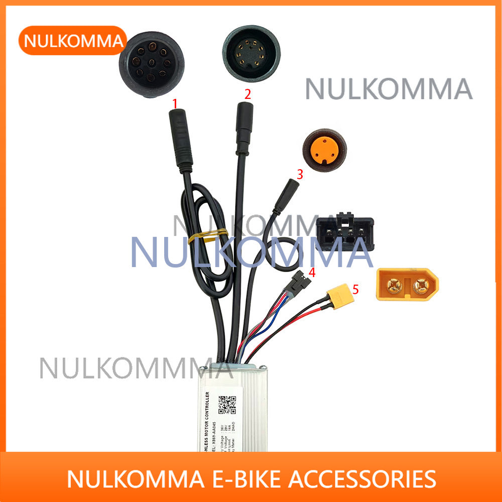 NULKOMMA Ebike Brushless Motor Controller 36V 16A Speed Controller X869-AA045 2HAO for Electric Bicycle Scooter Motorcycle