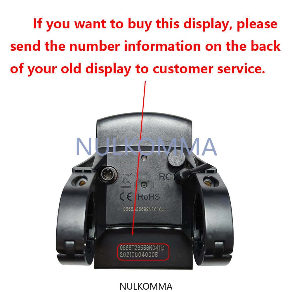 NULKOMMA E-Bike Computer LCD Display Screen Meter Speed Controller KD986 48V for ECOBIKE Key Disp Electric Bicycle  MTB Universal