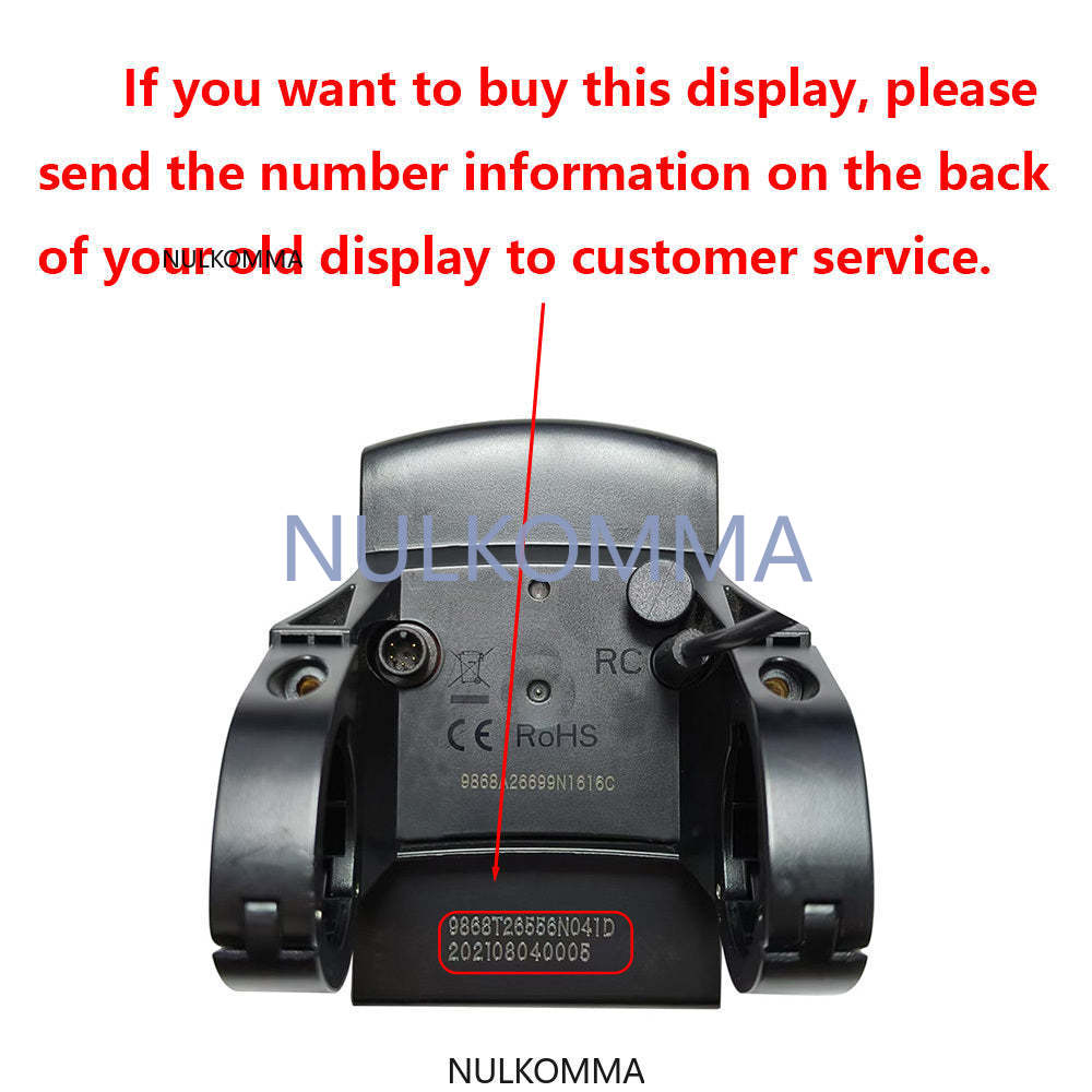 NULKOMMA E-Bike Computer LCD Display Screen Meter Speed Controller KD986 48V for ECOBIKE Key Disp Electric Bicycle  MTB Universal