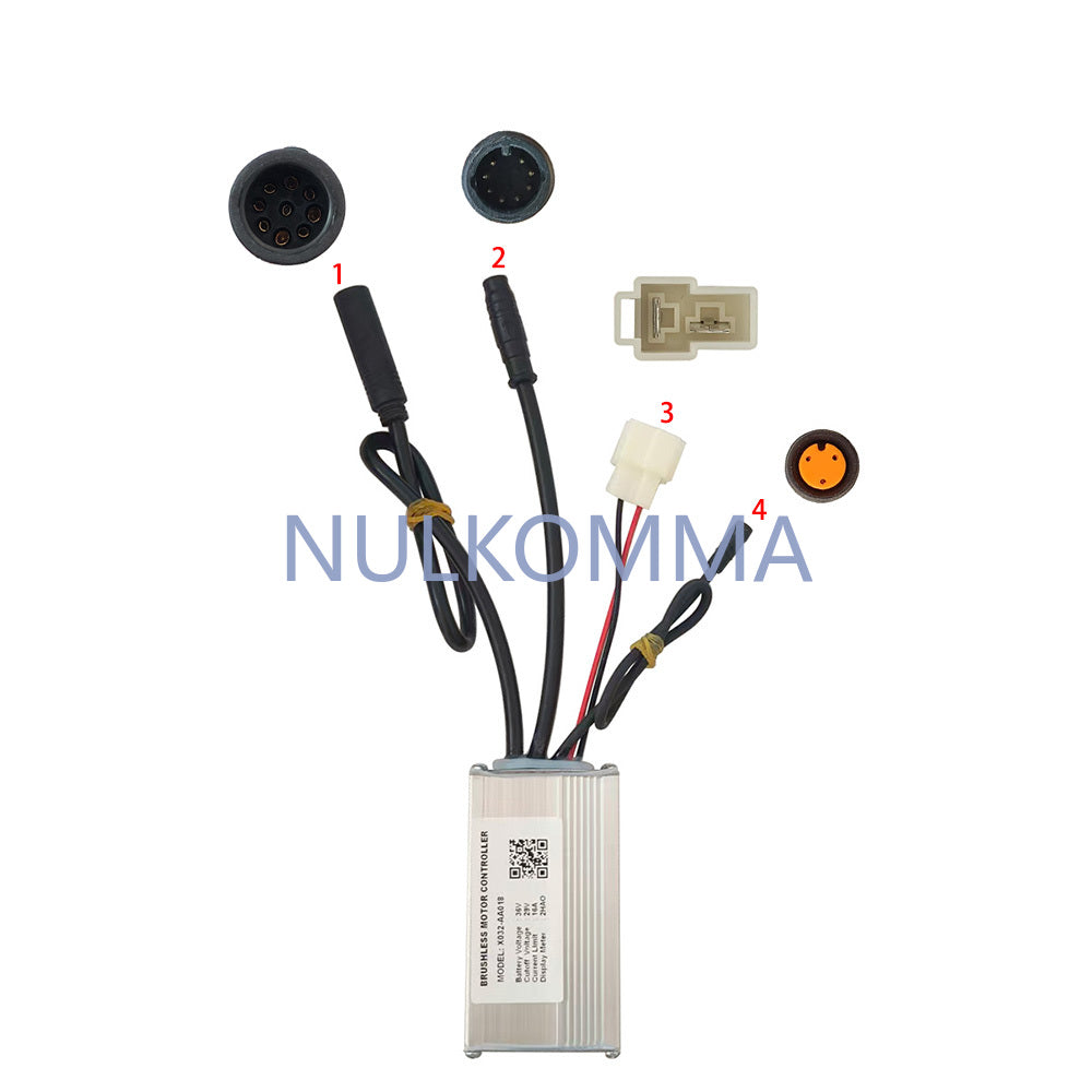 NULKOMMA Ebike Brushless Motor Controller 36V 16A Speed Controller X032-AA018 2HAO for Electric Bicycle Scooter Motorcycle