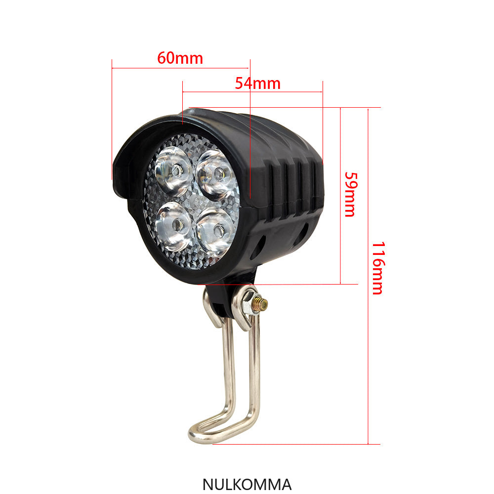 NULKOMMA Ebike LED Light Electric Bike Headlight Kit Front Rear Lamp with Horn 36V 48V Mountain Bike Accessories Bicycle Lights
