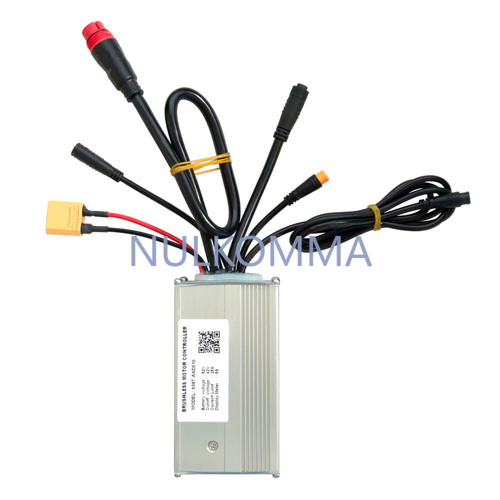 Ebike Brushless Motor Controller 52V 25A Speed Controller for 5S General X087-AXD010 for Electric Bicycle Scooter Motorcycle