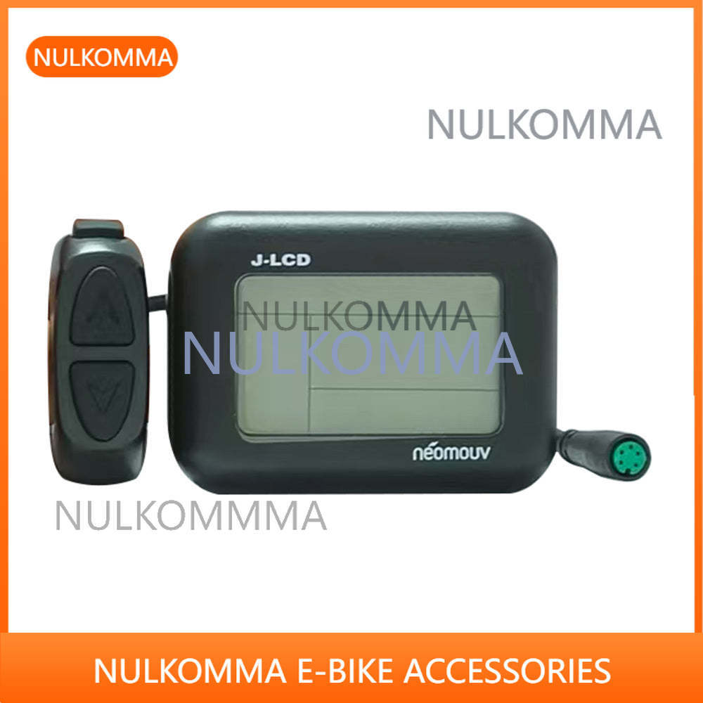 NULKOMMA Ebike J-LCD Display 36V for MTB Bicycle Accessories Electric Bike Speed Screen King Meter Ebike Display 5-Hole Female Connector