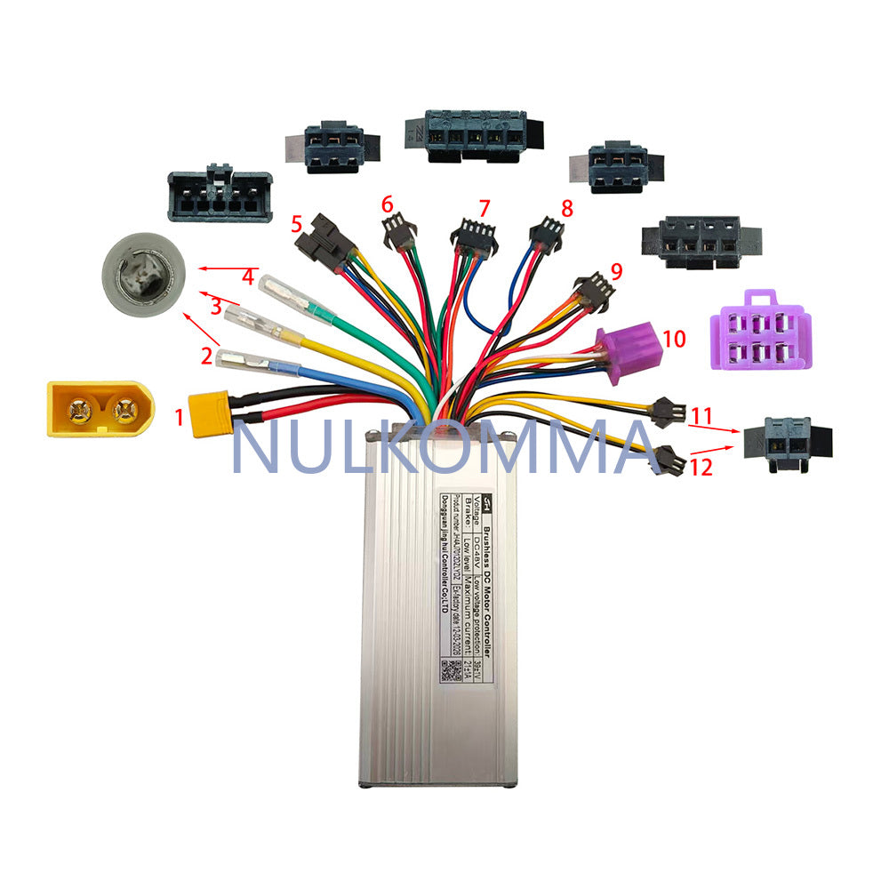 NULKOMMA EBIKE Brushless Motor Controller Electric Bicycle 48V JH4AJ7012DZLYDZ Suitable for Electric Scooters Mountain Bikes Motorcycles