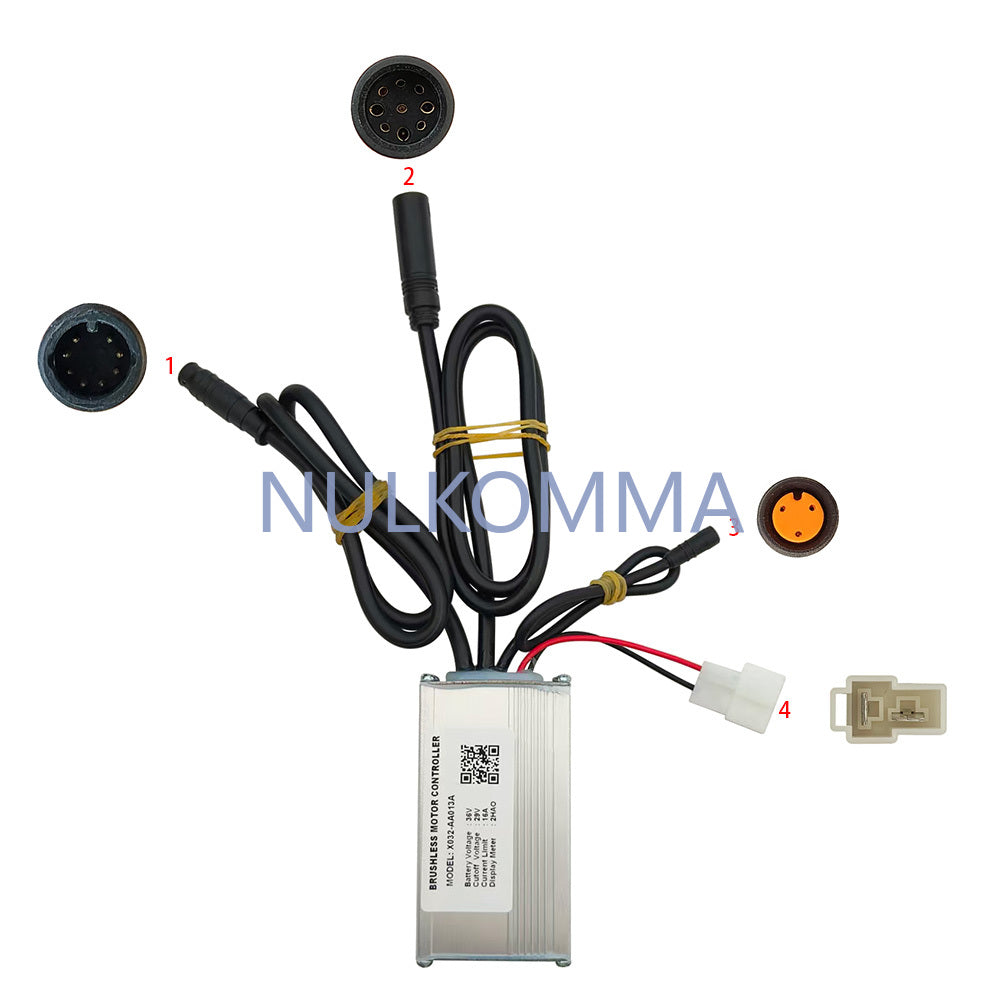 NULKOMMA Brushless Motor Controller 36V 16A Speed Regulator X032-AA013A Electric Bike Accessories Suitable for Electric Bikes Scooters