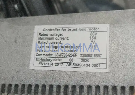 NULKOMMA Ebike Brushless Motor Controller PCB LSW768-62-6F 36V Suitable for Electric Bicycles Scooters Fat-Tire Bikes Speed Controller