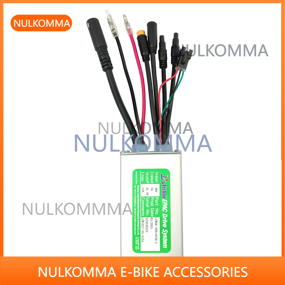 NULKOMMA Electric Bike Brushless Motor Controller LSW06-90B1AFSB-U 36V 14A Electric Scooter Accessories Bike Conversion Kits for 5S Meter