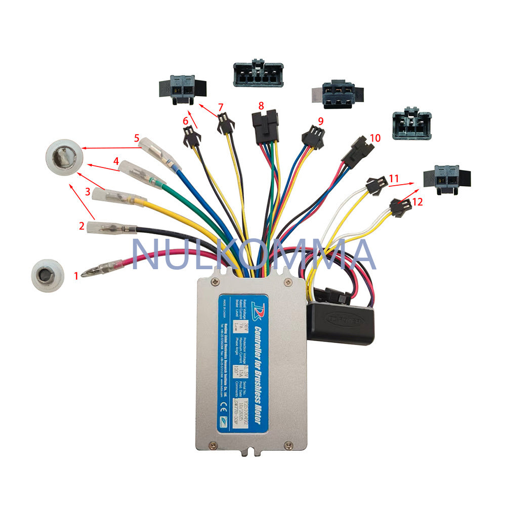 Brushless Motor Controller for Ebike LSW778-33F 36V 7A Display Speed Controller for Electric Scooters and MTB