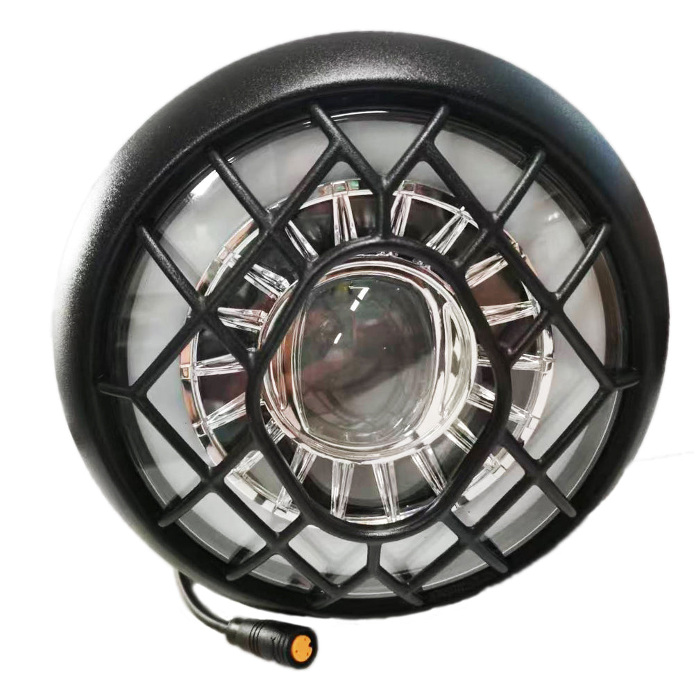 Nulkomma LED Light Headlight Durable Bright Front Light for Electric Bicycle 3 Pin Female Connector