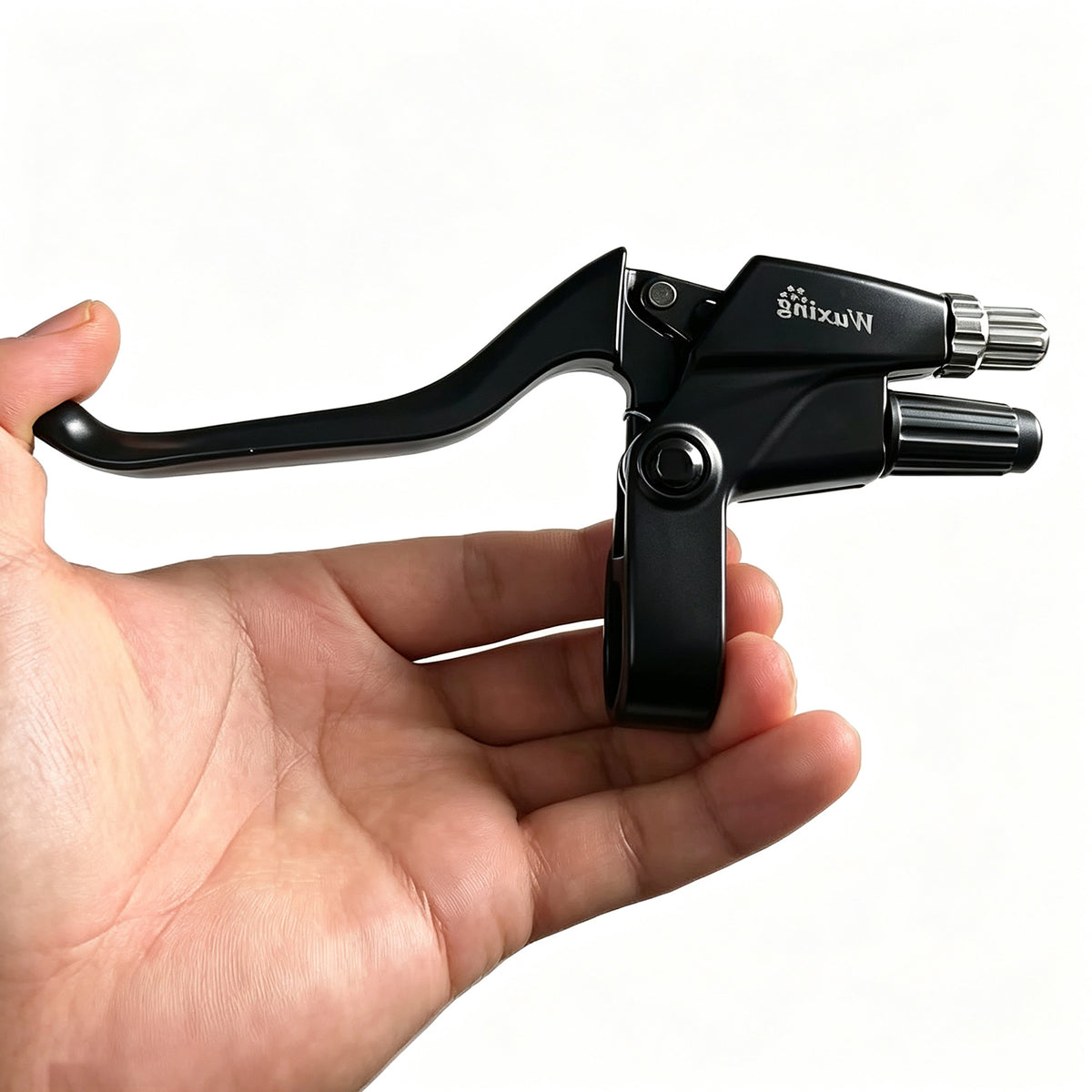 Nulkomma Ebike Brake Levers with Cutoff Switch, 2-Pin Male Waterproof Connector Aluminum Alloy Electric Bicycle Brake Handle Set for E-Bike Scooter Replacement